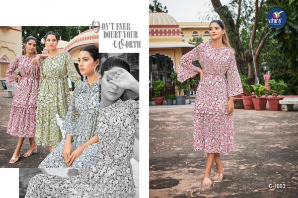 Vitara Clinton Exclusive Designer Georgette Long Kurti Collection 